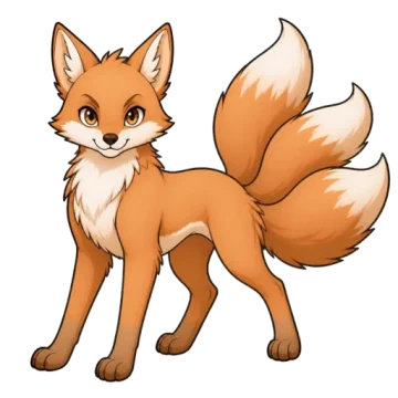 The Three-Tailed Fox, a companion in Kitchen Quest